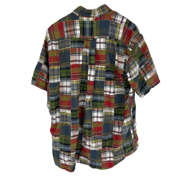 Orvis Mens Short-Sleeve Plaid Patchwork Button-Up Shirt Size XL - Picture 6 of 11